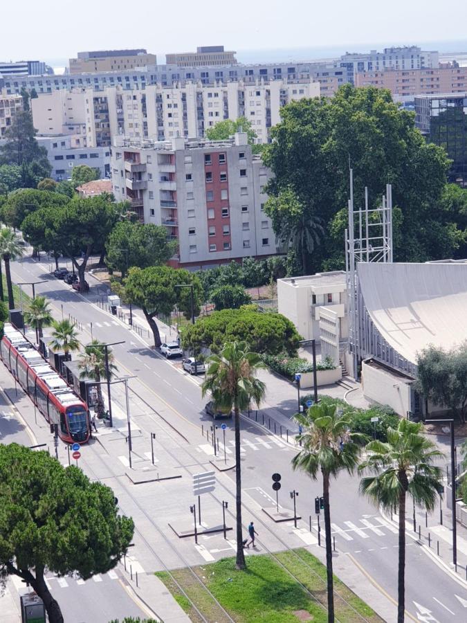 نيس Big Flat Sea Vieuw 95 M2 5 Rooms Near Airport 5 Min Train 3 Min And Tram On Site, Beach 7 Min, 2 Showers And 2 Toilets , Neuf Grand Appartement 95 M2 5 Chambres Proche Aeroport 5 Min Train 3 Min Et Tramway Sur Place, Plage 7 Min 2 Douches Et 2 Wc Vue المظهر الخارجي الصورة