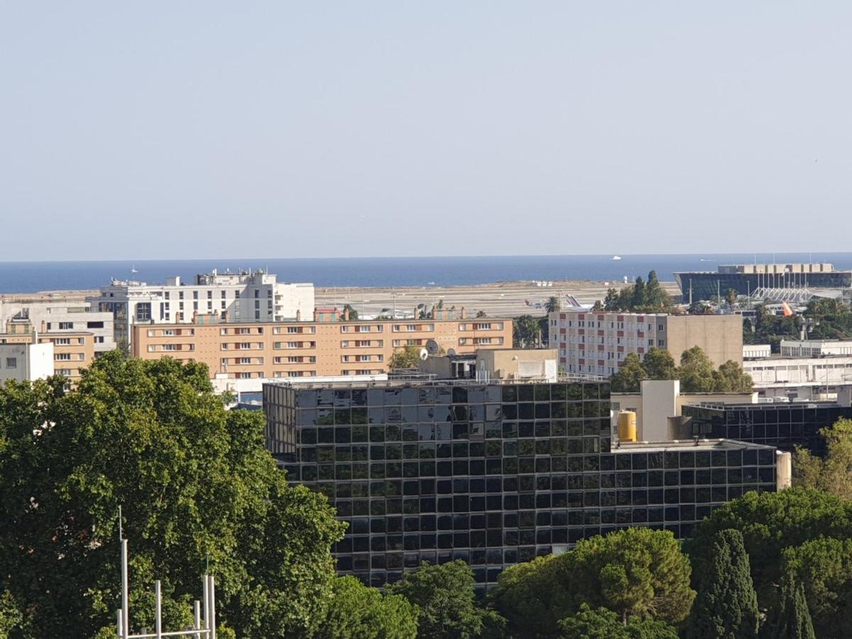 نيس Big Flat Sea Vieuw 95 M2 5 Rooms Near Airport 5 Min Train 3 Min And Tram On Site, Beach 7 Min, 2 Showers And 2 Toilets , Neuf Grand Appartement 95 M2 5 Chambres Proche Aeroport 5 Min Train 3 Min Et Tramway Sur Place, Plage 7 Min 2 Douches Et 2 Wc Vue المظهر الخارجي الصورة